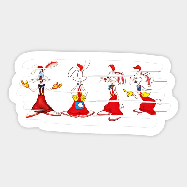 Who Framed Roger Rabbit Sticker by RainbowRetro